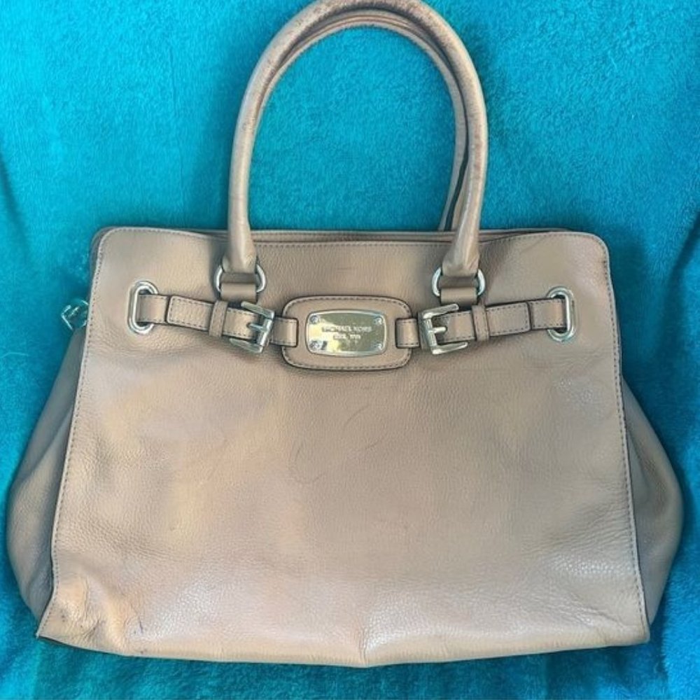 STEVE MADDEN Large Pebbled Saffiano Leather Satchel Hobo Tote Bag Purse
